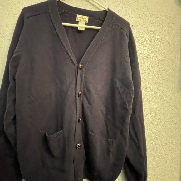 L.L. Bean Men's Dark Blue Cardigan